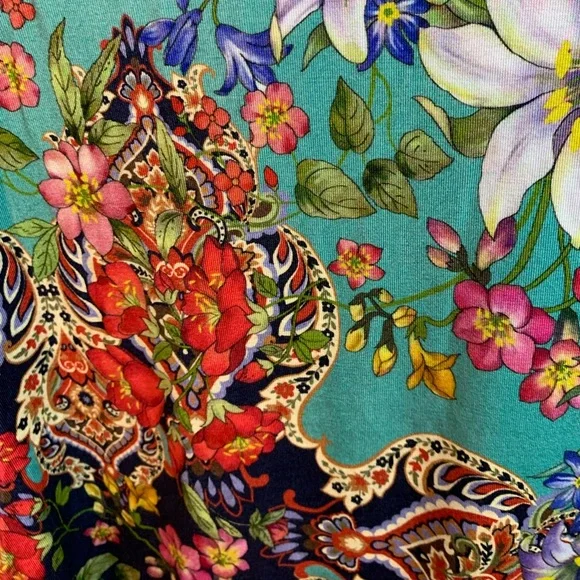 Johnny Was Multi-print Indie Flower tunic Size L - Picture 6 of 9